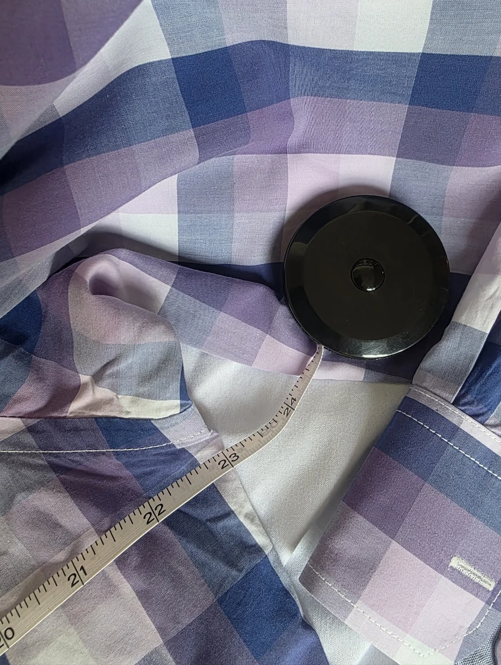 Banana Republic Men's Blue & Purple Plaid Soft Wash Button-Up Shirts Size Large